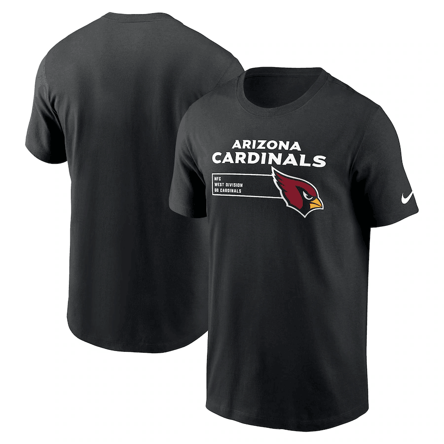 Men's Arizona Cardinals Black Division Essential T-Shirt
